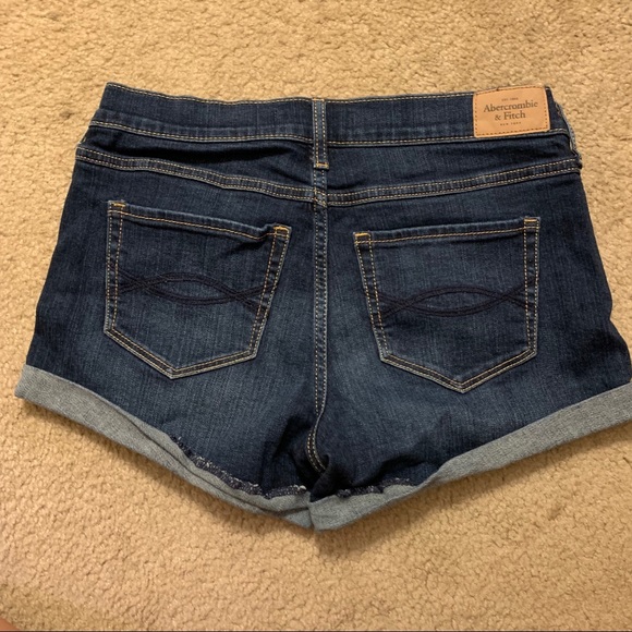 Abercrombie & Fitch Dark Blue Jean Shorts - Picture 4 of 7